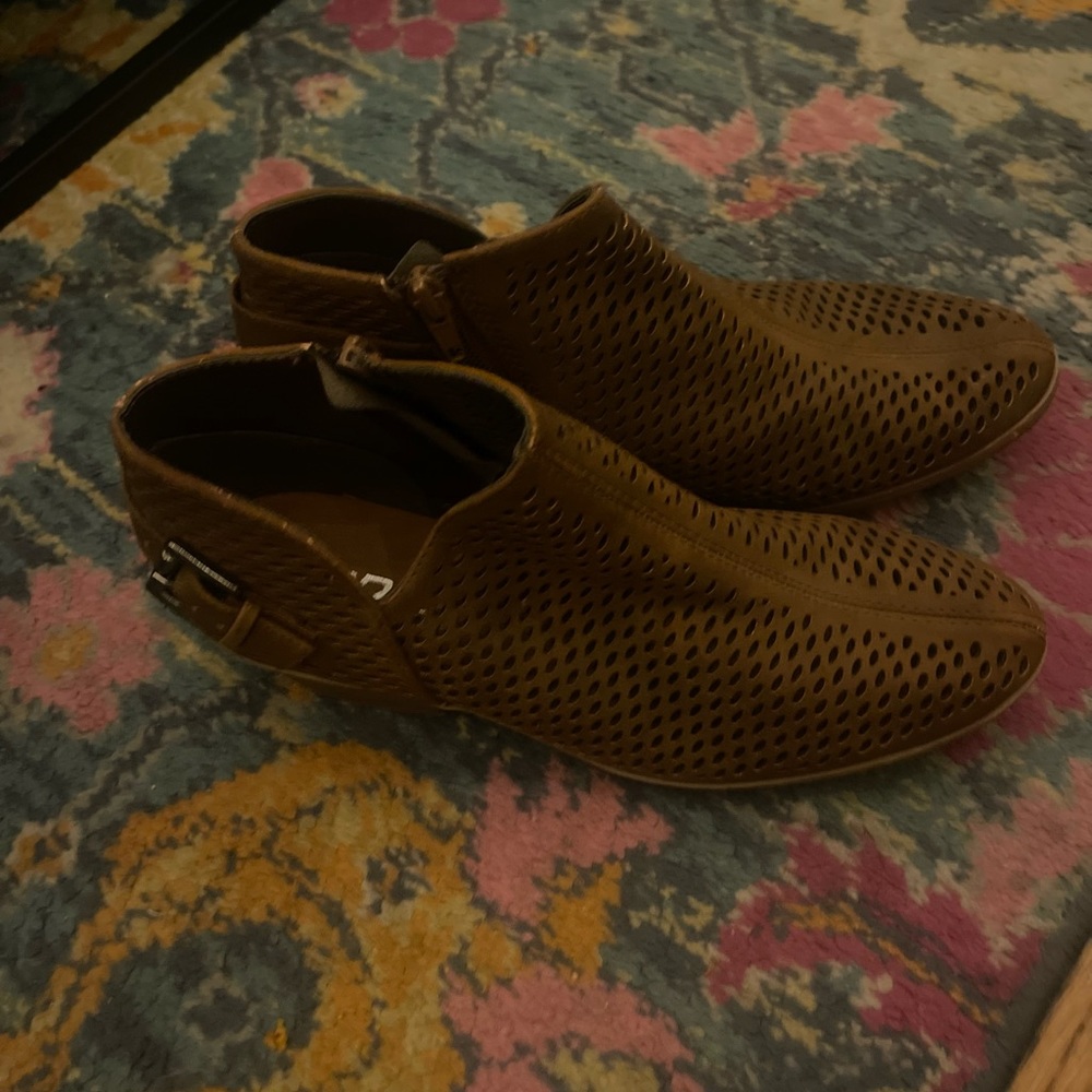 Soda Cutout Faux Leather Booties NWOT